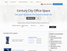 Tablet Screenshot of centurycityofficespace.com